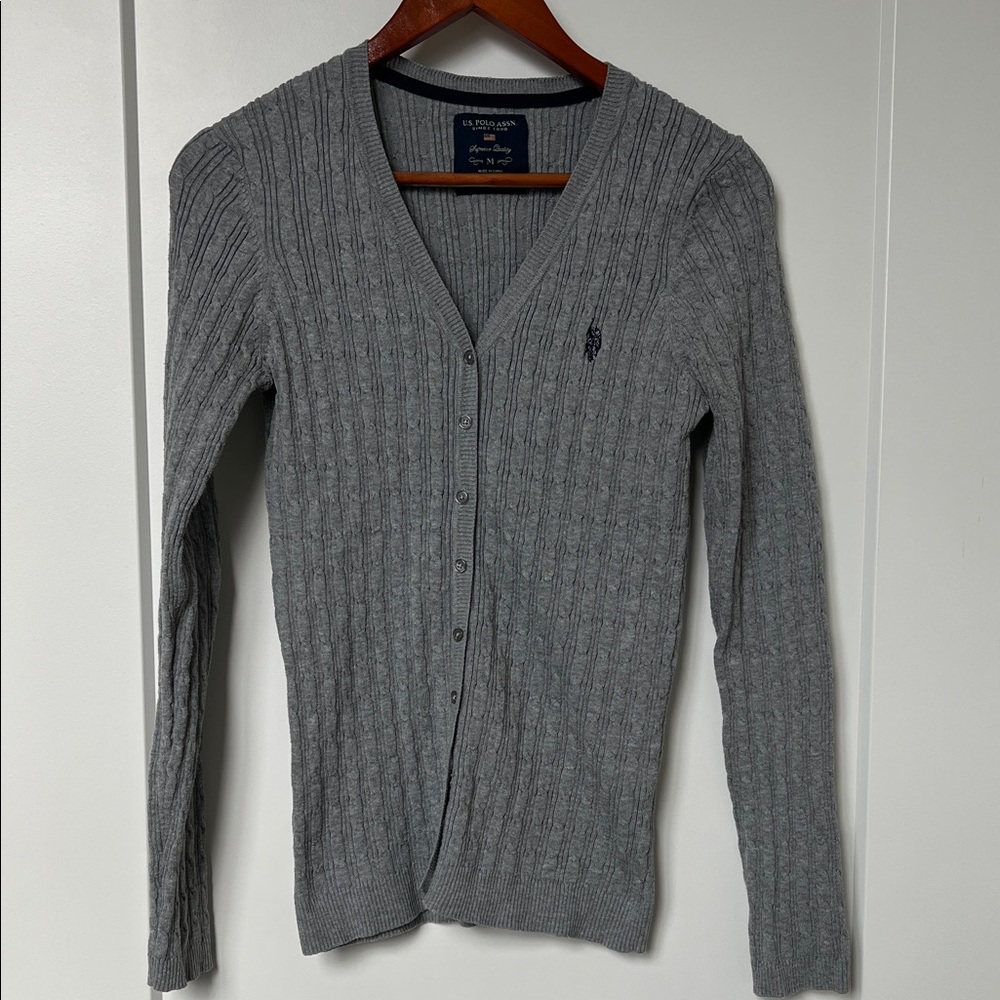 U.S. Polo Assn. Gray Women's Cardigan